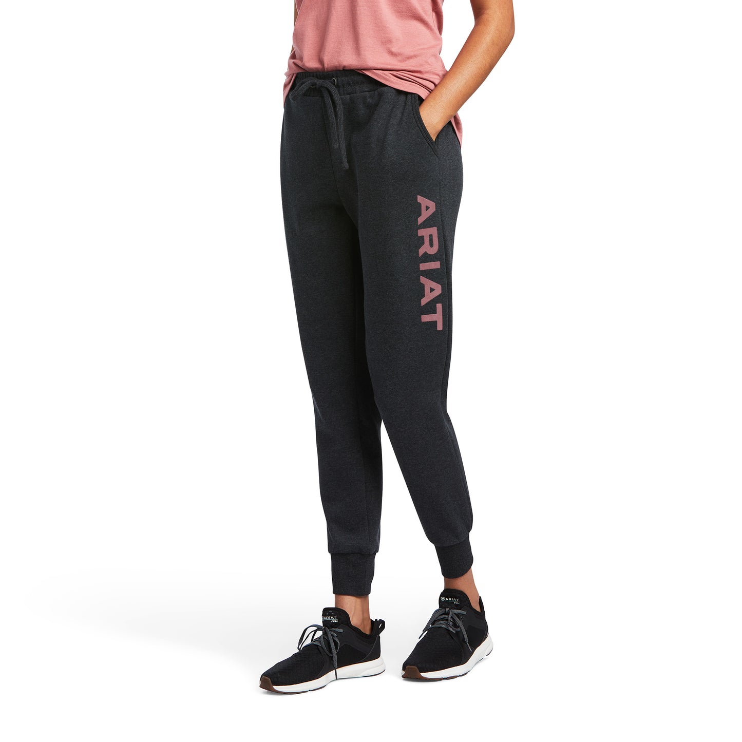 Ariat® Ladies R.E.A.L™ Logo Heather Charcoal Jogger Sweat Pants