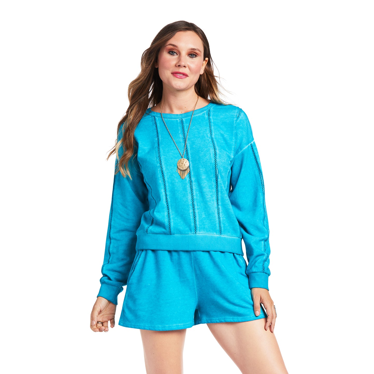 Ariat® Ladies Sun Kissed Merman Blue Pullover Sweatshirt 10039826