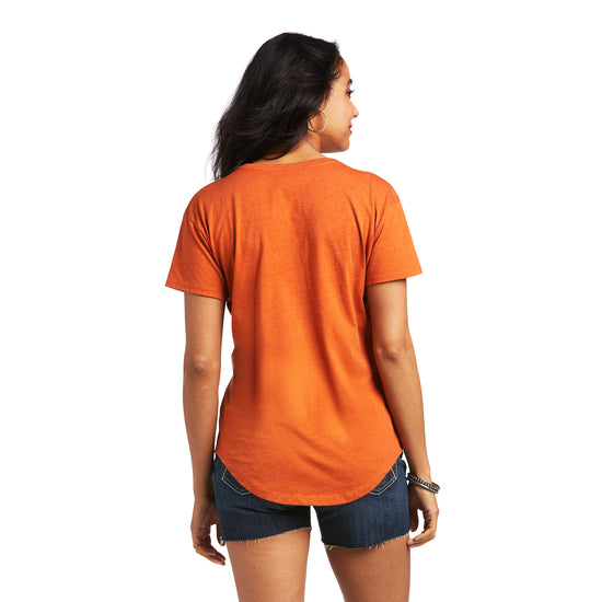 Ariat® Women's Desert Flag Adobe Orange Heather T-Shirt 10039972