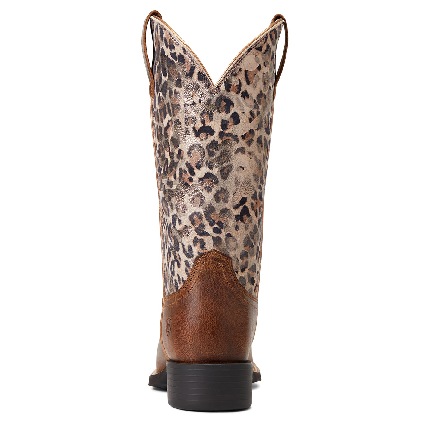 Ariat Ladies Round Up Pearl Brown & Leopard Wide Square 10040363