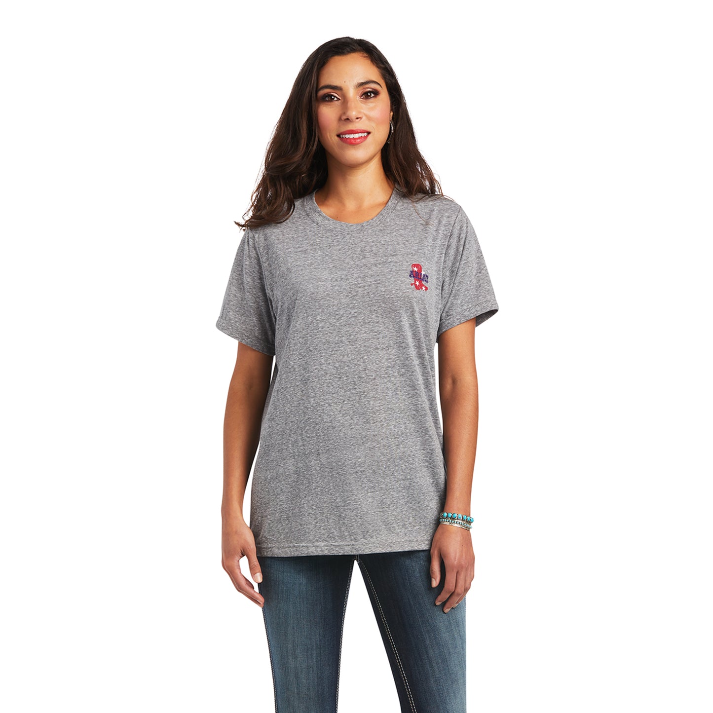 Ariat® Ladies Singing The Blues Charcoal Grey T-Shirt 10040511