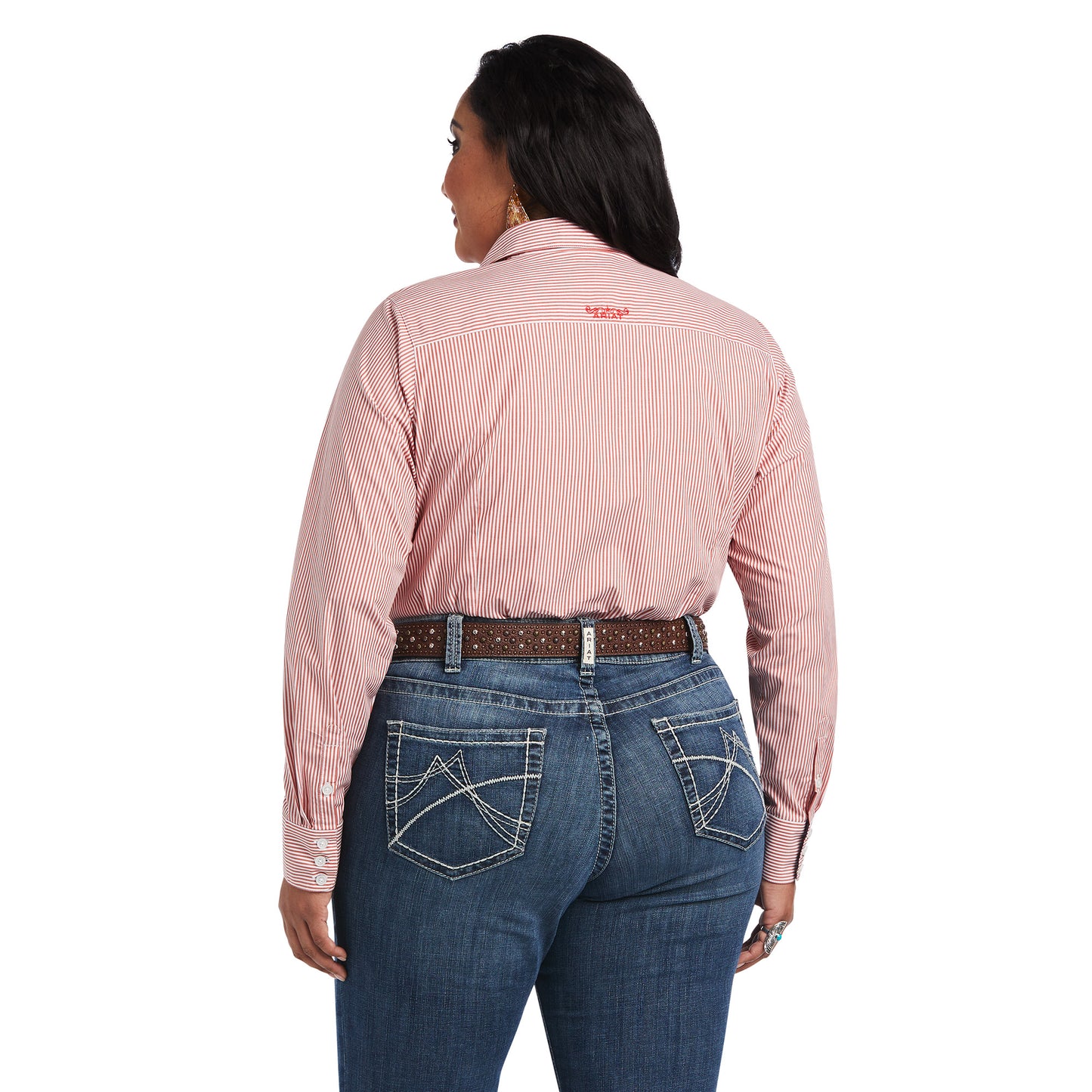 Ariat® Ladies Kirby Stretch Poppy Striped Button Down Shirt 10040580