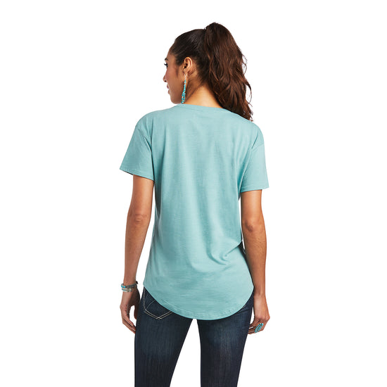 Ariat® Ladies Rough Serape Heather Oil Blue Graphic T-shirt 10040912