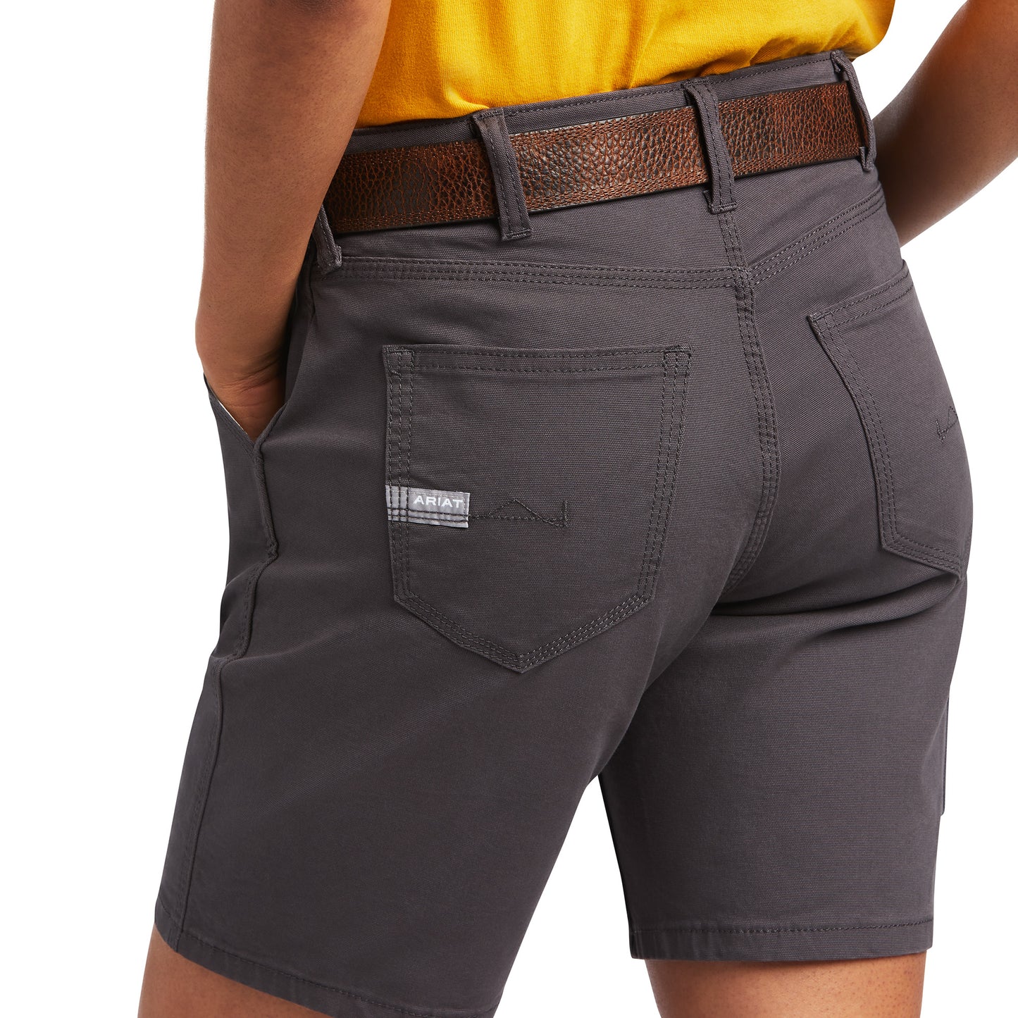 Ariat® Rebar Ladies DuraStretch™ Made Tough Grey Work Shorts 10039151