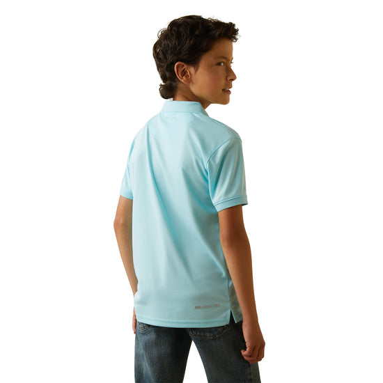 Ariat® Youth Boy's Tek Tanger Turquoise Polo Shirt 10043465