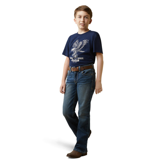 Ariat® Youth Boy's Fighting Eagle Navy Graphic T-Shirt 10044752