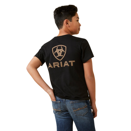 Ariat® Youth Boy's Shield Stitch Graphic Black T-Shirt 10045294