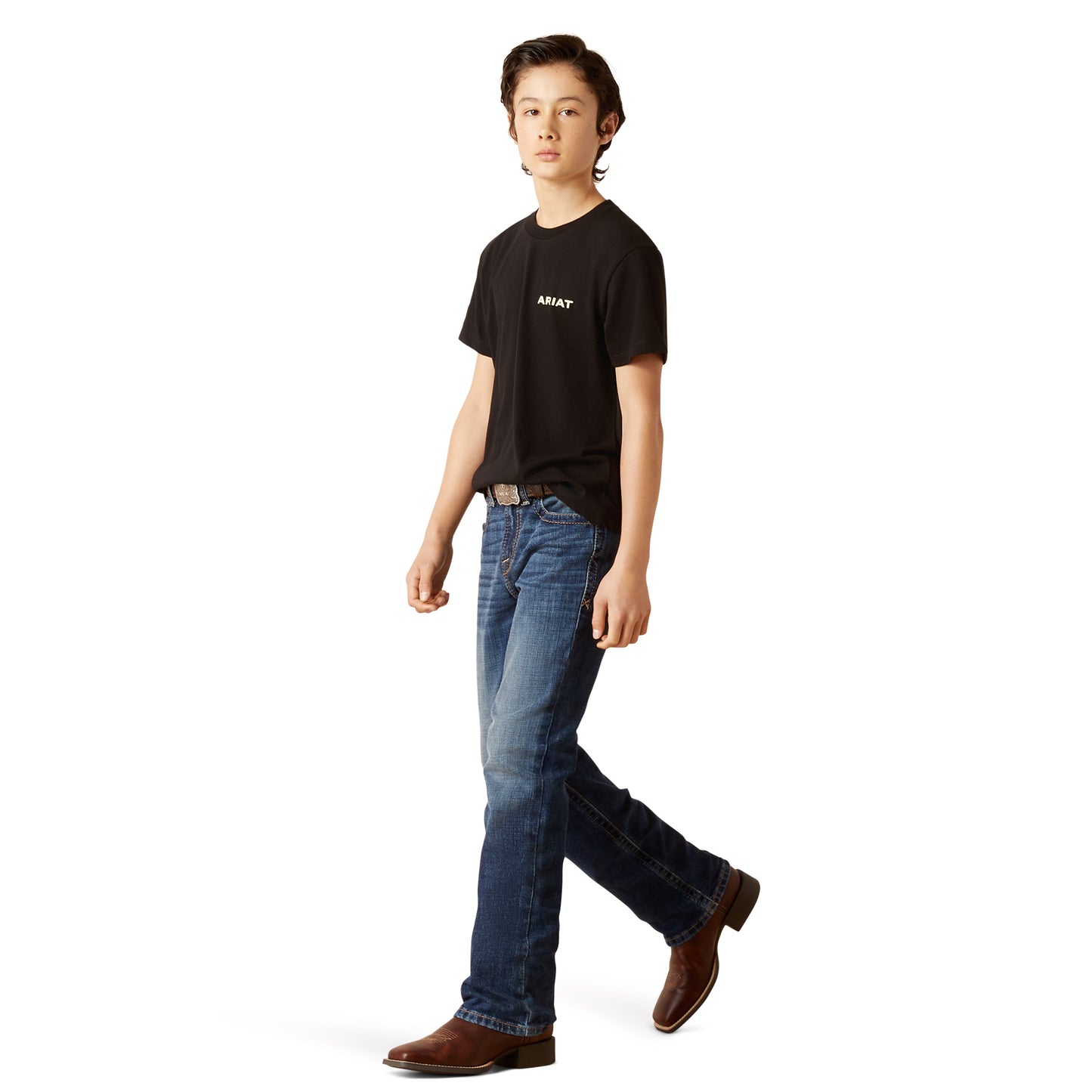 Ariat® Youth Boy's Retro Stripe Graphic Black T-Shirt 10045296