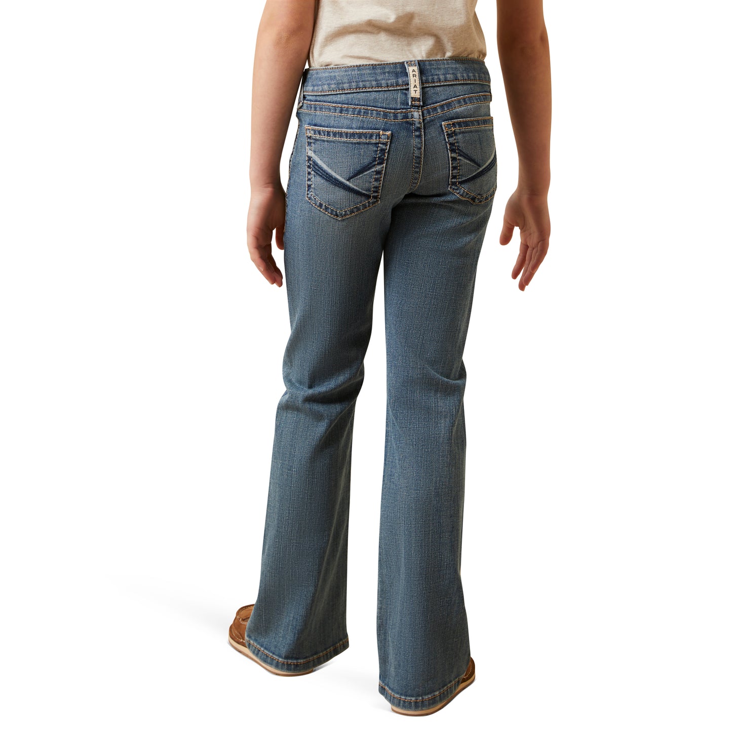 Load image into Gallery viewer, Ariat® Youth Girl&amp;#39;s R.E.A.L™ Leila Light Wash Boot Cut Jean 10043206
