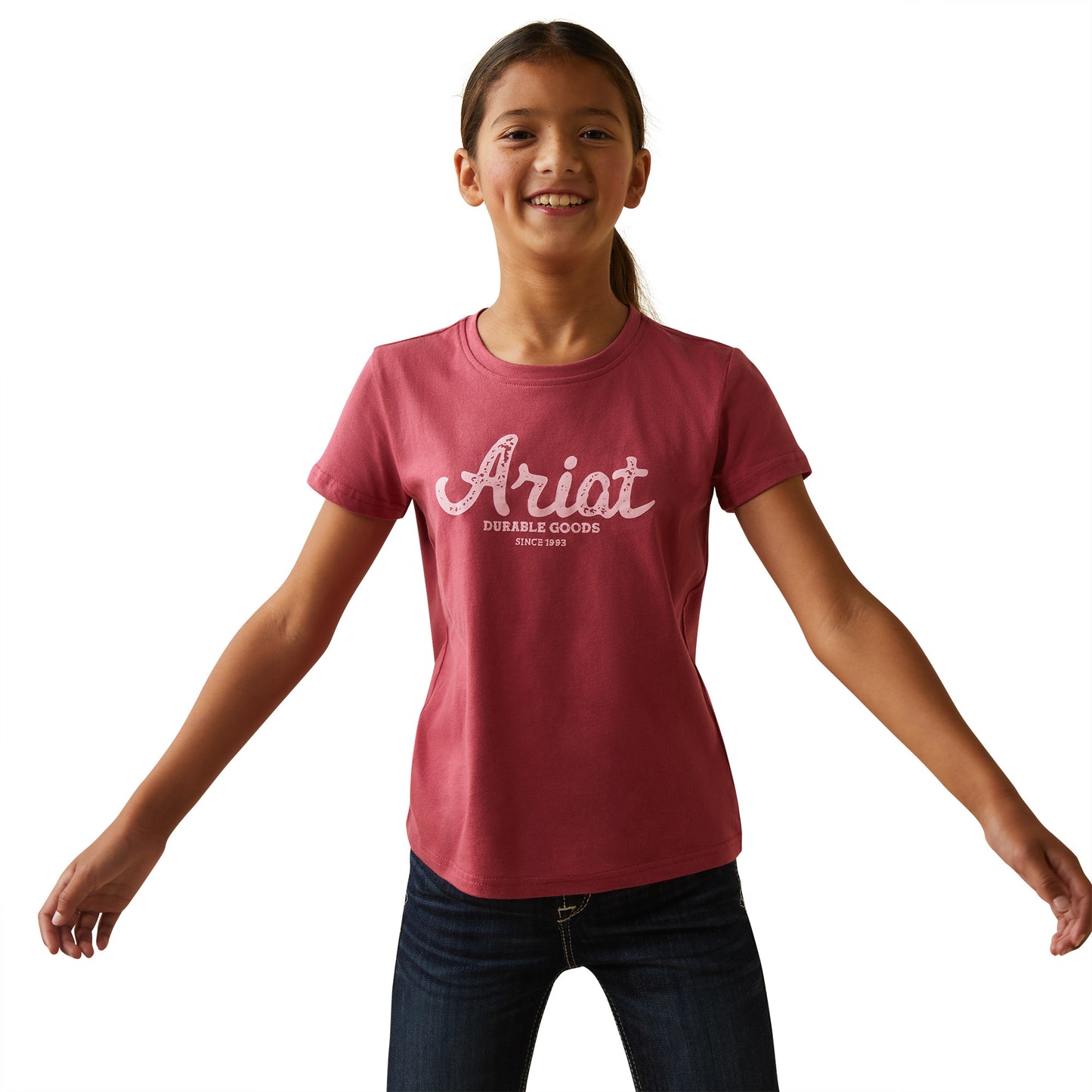 Ariat® Youth Girl's Durable Goods Earth Red Graphic T-Shirt 10043819