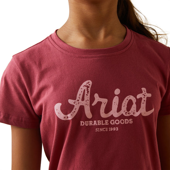 Ariat® Youth Girl's Durable Goods Earth Red Graphic T-Shirt 10043819