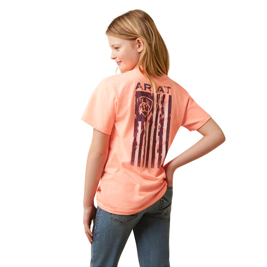 Ariat® Youth Girl's Gila River Coral Heather T-Shirt 10045456