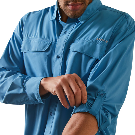 Ariat® Men's VentTEK™ Outbound Cendre Blue Button Down Shirt 10043422