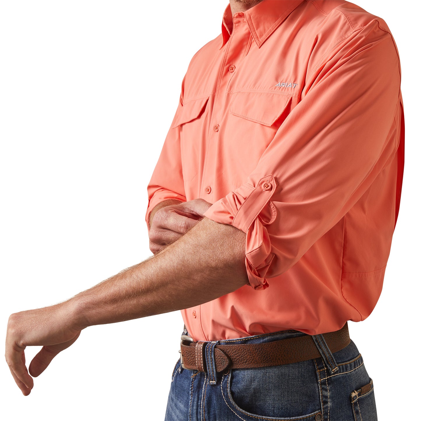 Ariat® Men's VentTEK™ Outbound Peach Echo Button Down Shirt 10043423