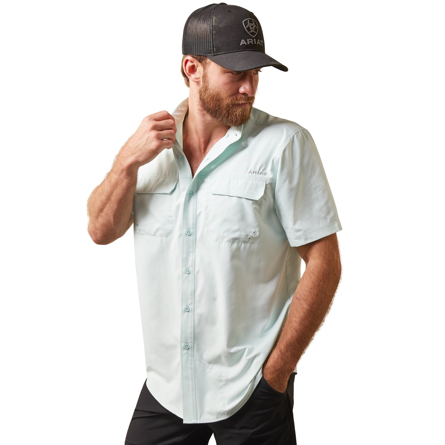 Ariat® Men's VentTEK™ Outbound Fair Aqua Button Down Shirt 10043426