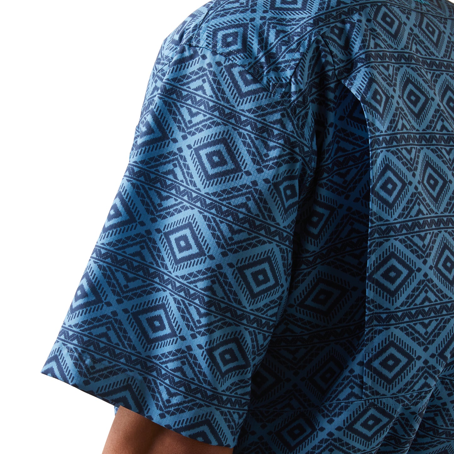 Ariat Men's VentTEK Classic Rainwater Blue Button Down Shirt 10043512