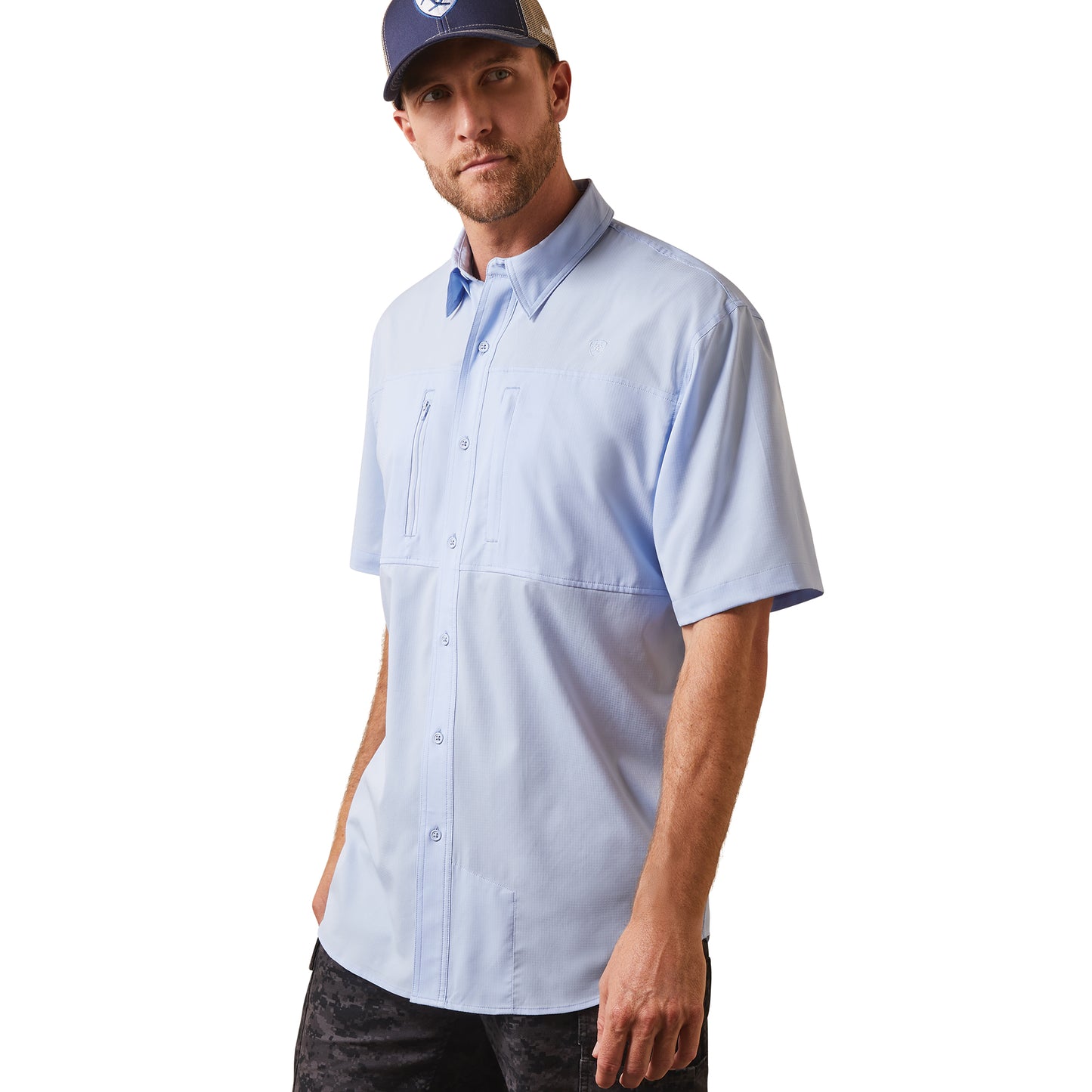 Ariat® Men's VentTEK™ Classic Fit Blue Freeze Button Up Shirt 10043514