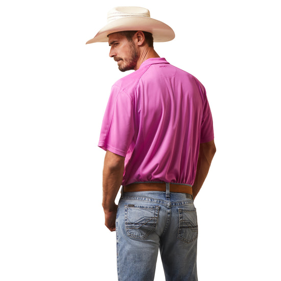 Ariat® Men's AC Dark Orchid Pink Polo Shirt 10043516