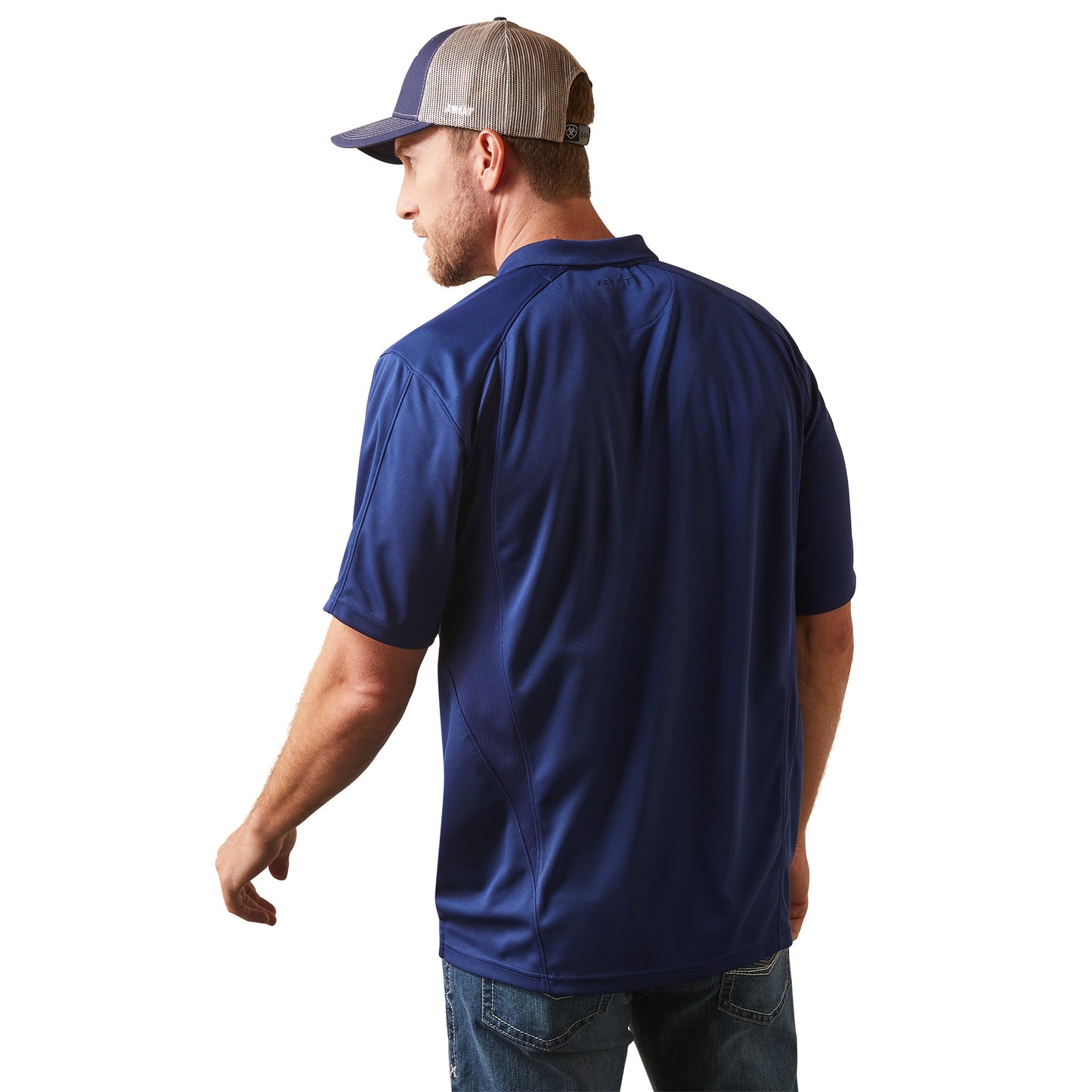 Ariat® Men's Cloudburst Blue AC Polo Shirt 10043518