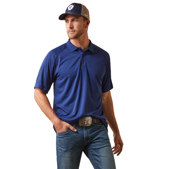 Ariat® Men's Cloudburst Blue AC Polo Shirt 10043518