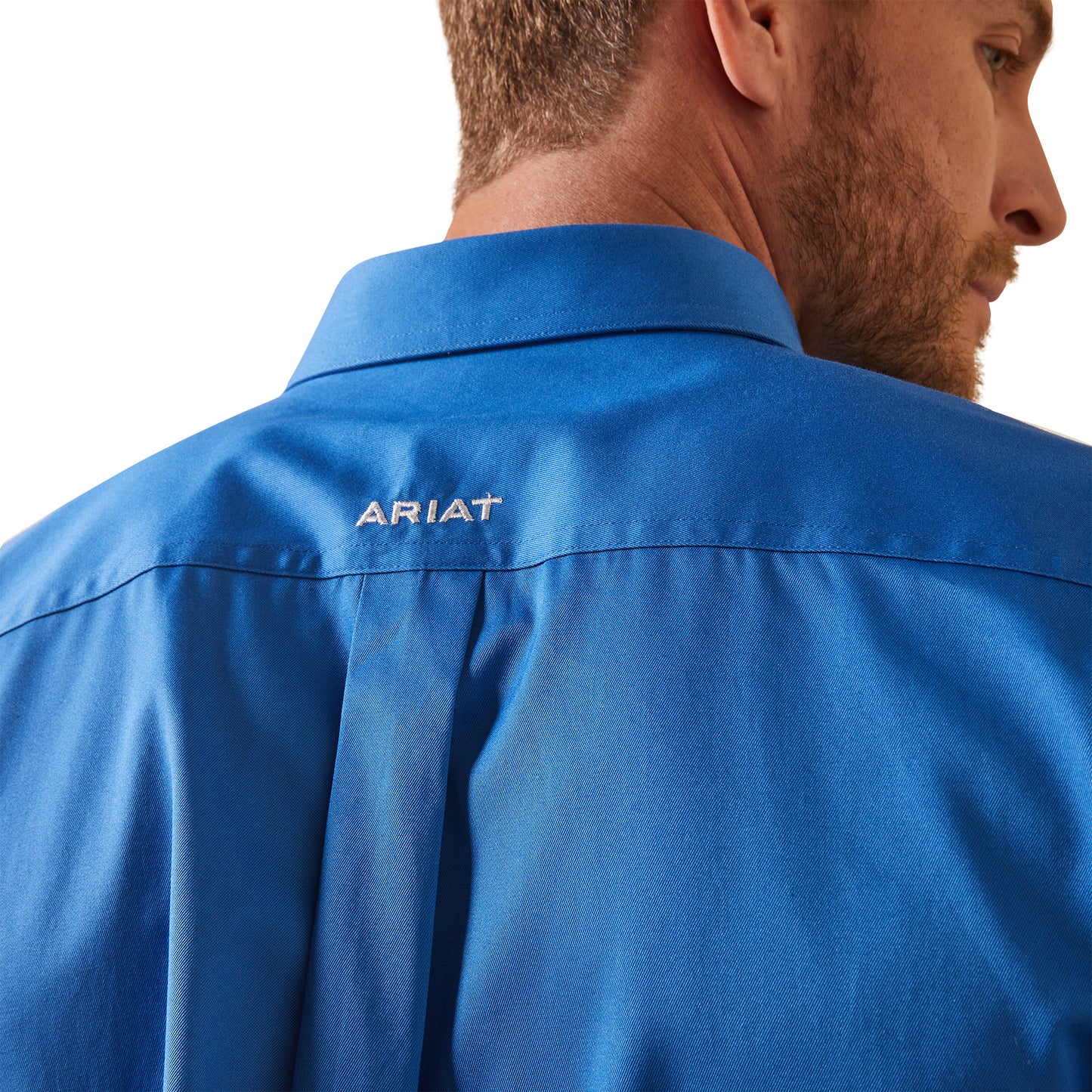 Ariat® Men's Team Logo Twill Campanula Blue Button Down Shirt 10043568