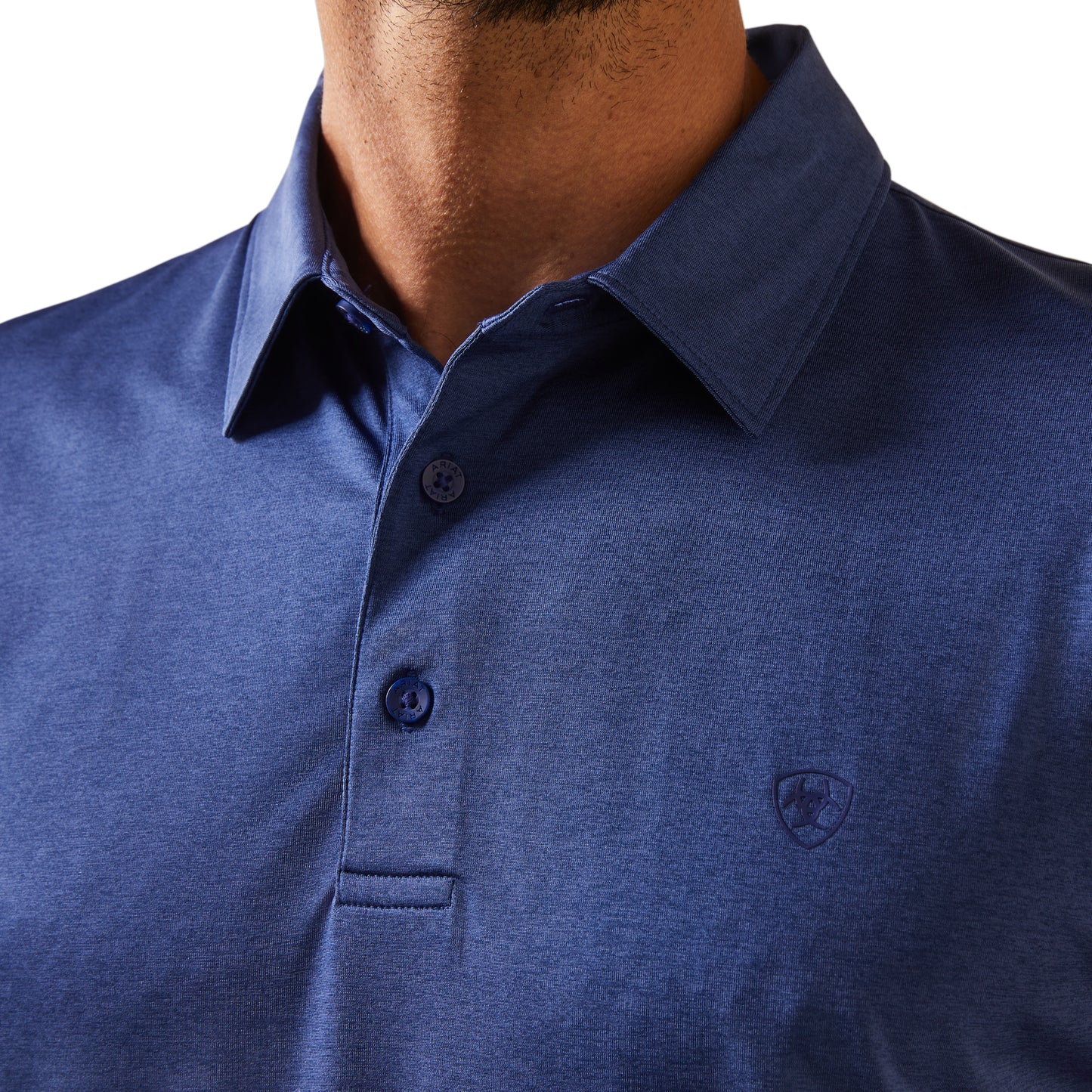 Ariat® Men's Charger 2.0 Cloudburst Blue Polo Shirt 10043572