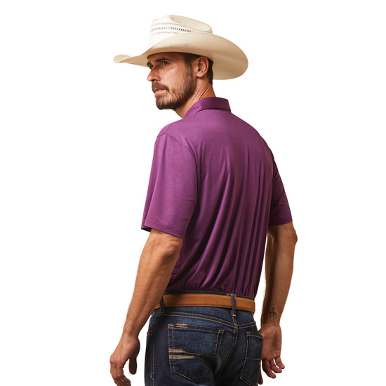 Ariat® Men's Vagabond Purple Charger 2.0 Polo Shirt 10043574