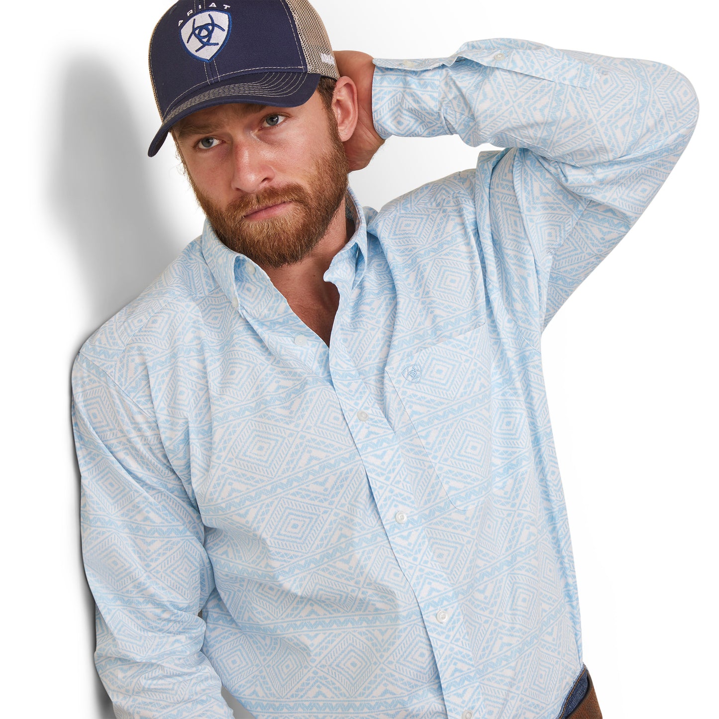 Ariat Men's Nigel Horizon Blue Classic Button Down Shirt 10043615 Ariat Men's Nigel Horizon Blue Classic Button Down Shirt 10043615