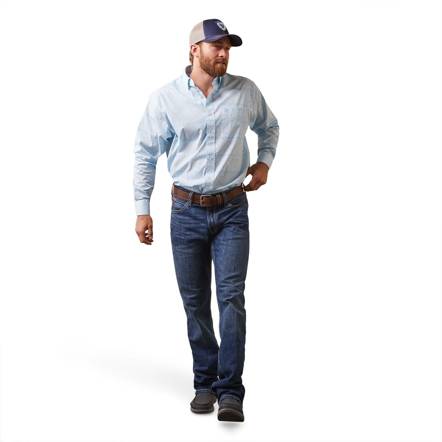 Ariat Men's Nigel Horizon Blue Classic Button Down Shirt 10043615 Ariat Men's Nigel Horizon Blue Classic Button Down Shirt 10043615