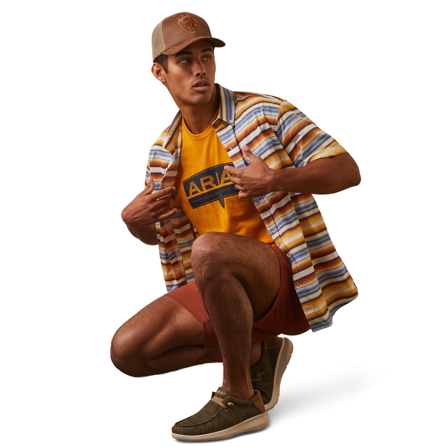 Ariat® Men's Sunset Stretch Golden Serape Button Down Shirt 10043703