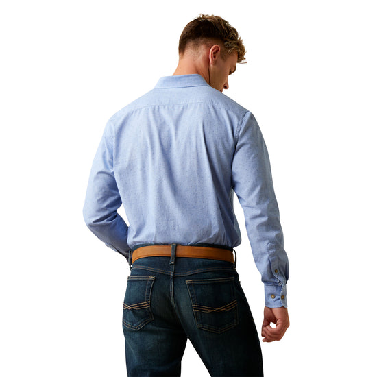 Ariat® Men's Dots Stretch Blue Button Down Shirt 10043707