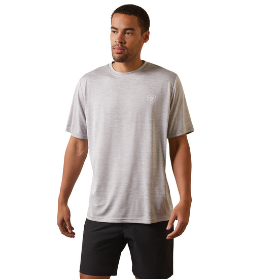 Ariat® Men's Charger Proud Shield Echo Grey T-Shirt 10043765