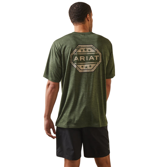 Ariat® Men's Charger Logo Stamp Kombu Green T-Shirt 10043767