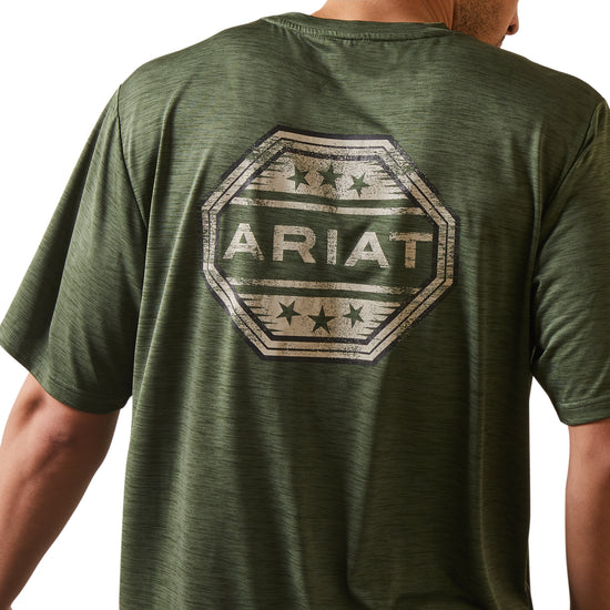 Ariat® Men's Charger Logo Stamp Kombu Green T-Shirt 10043767