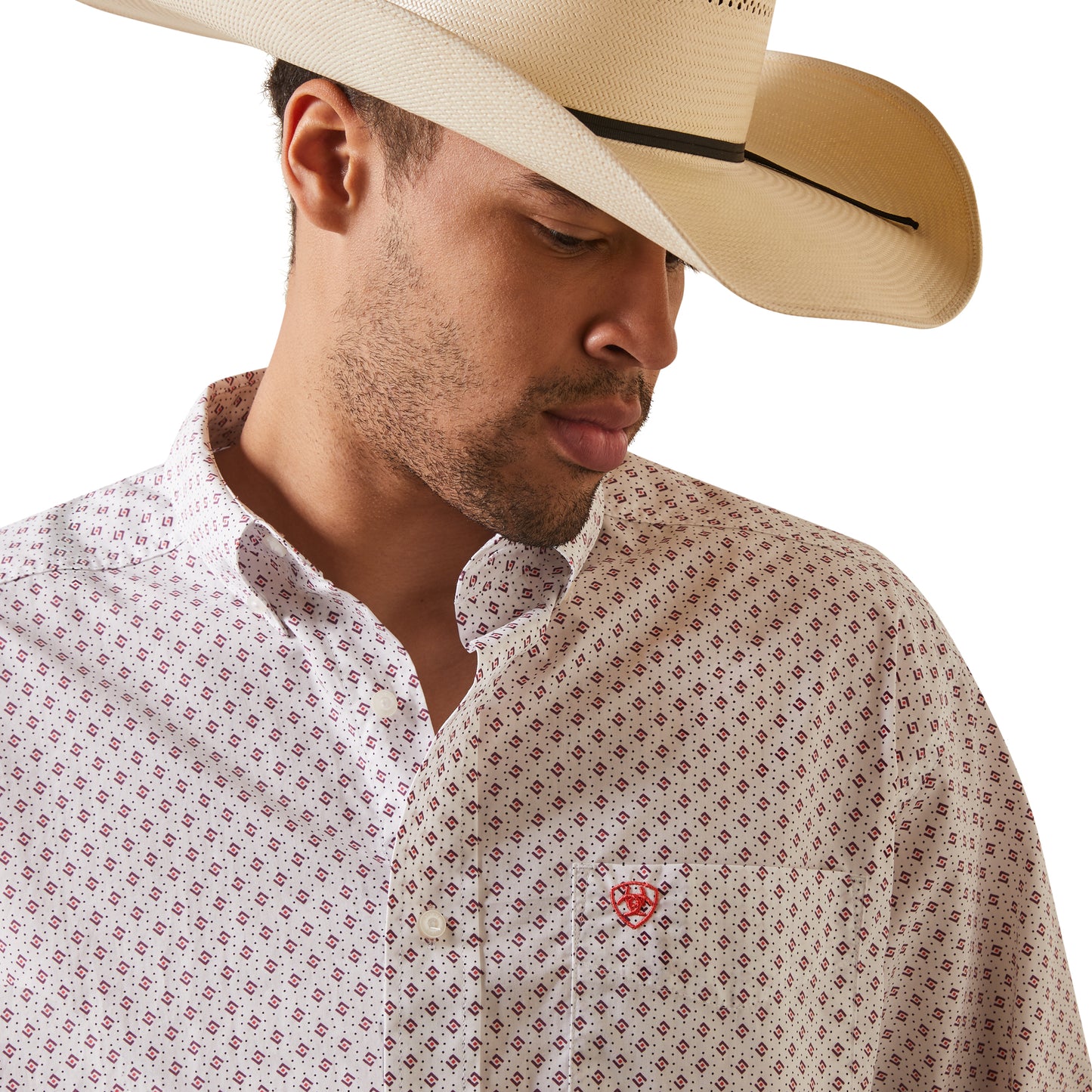 Ariat Men's Destin White Classic Long Sleeve Button Down Shirt 10043922