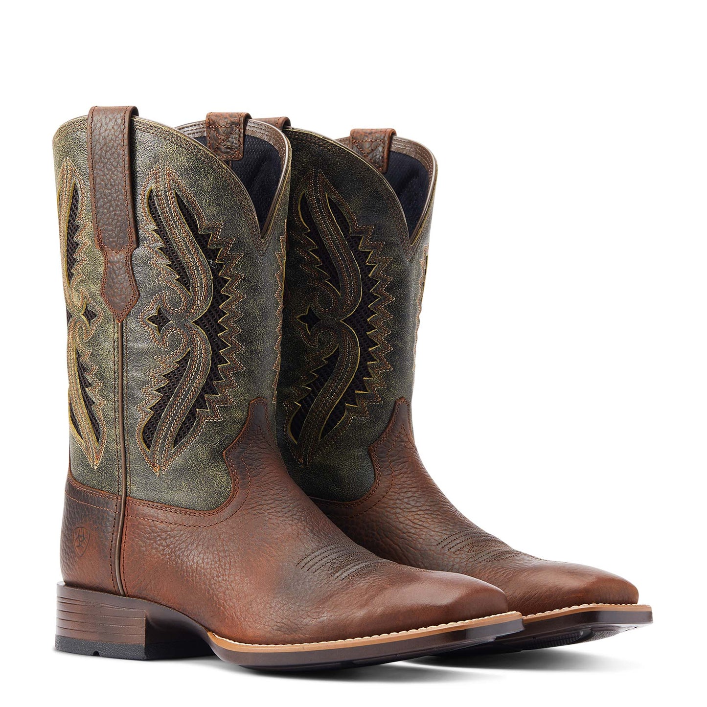 Ariat® Men's Rowder VentTEK™ 360° Rowdy Rust & Forest Green Western Boots 10044478