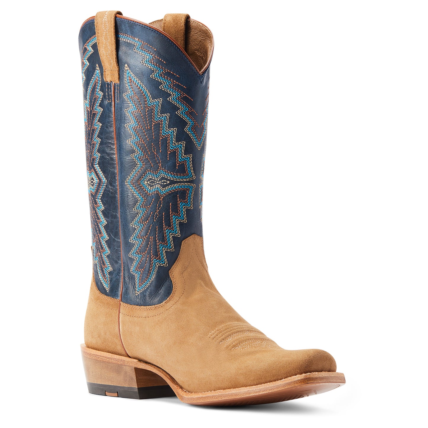 Ariat® Men's  Futurity Showman Dijon Roughout & Navy  Western Boots 10044499
