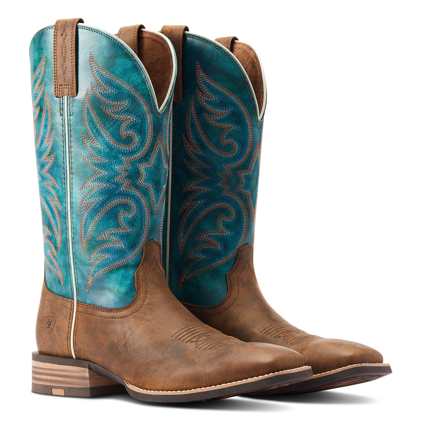 Ariat Men's Ricochet Lightweight Tan & Teal Western Boot 10044568