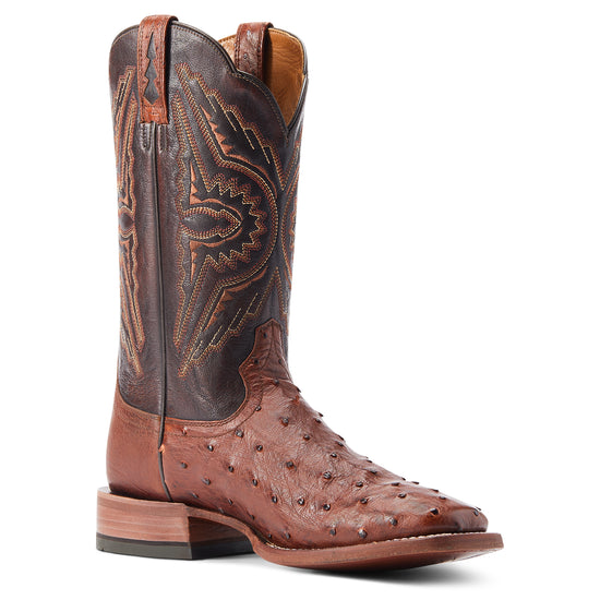 Ariat Men's Broncy Cinnamon Full Quill  Dark Auburn Western Boots 10044576