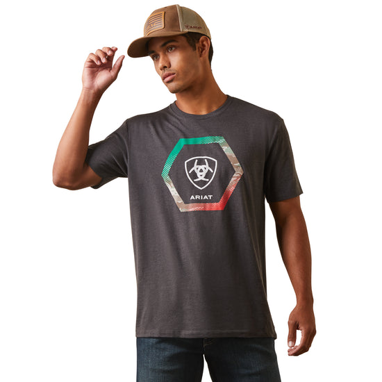 Ariat® Men's Mexico Recon Trim Charcoal Heather T-Shirt 10044743