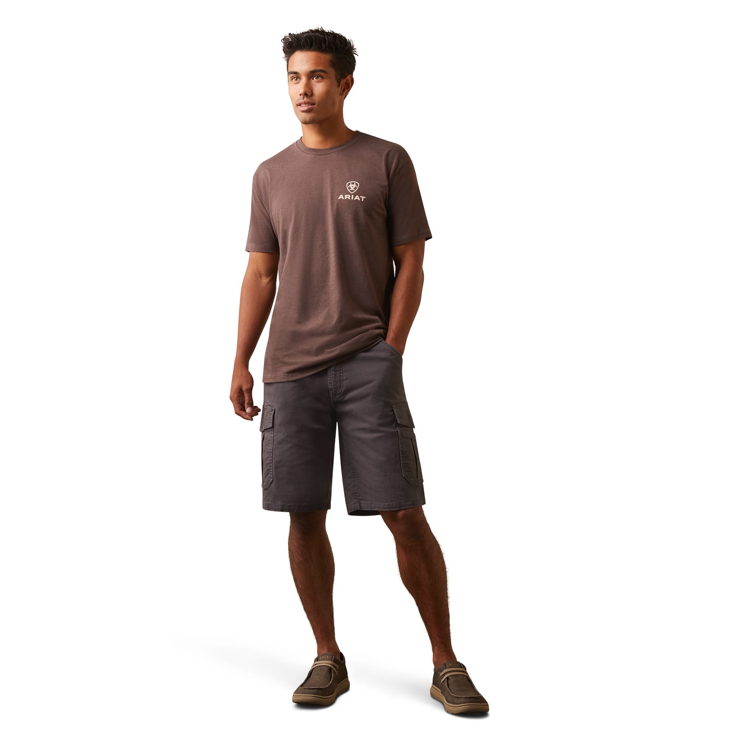 Load image into Gallery viewer, Ariat® Men&amp;#39;s Corps Brown Heather Graphic T-Shirt 10044756
