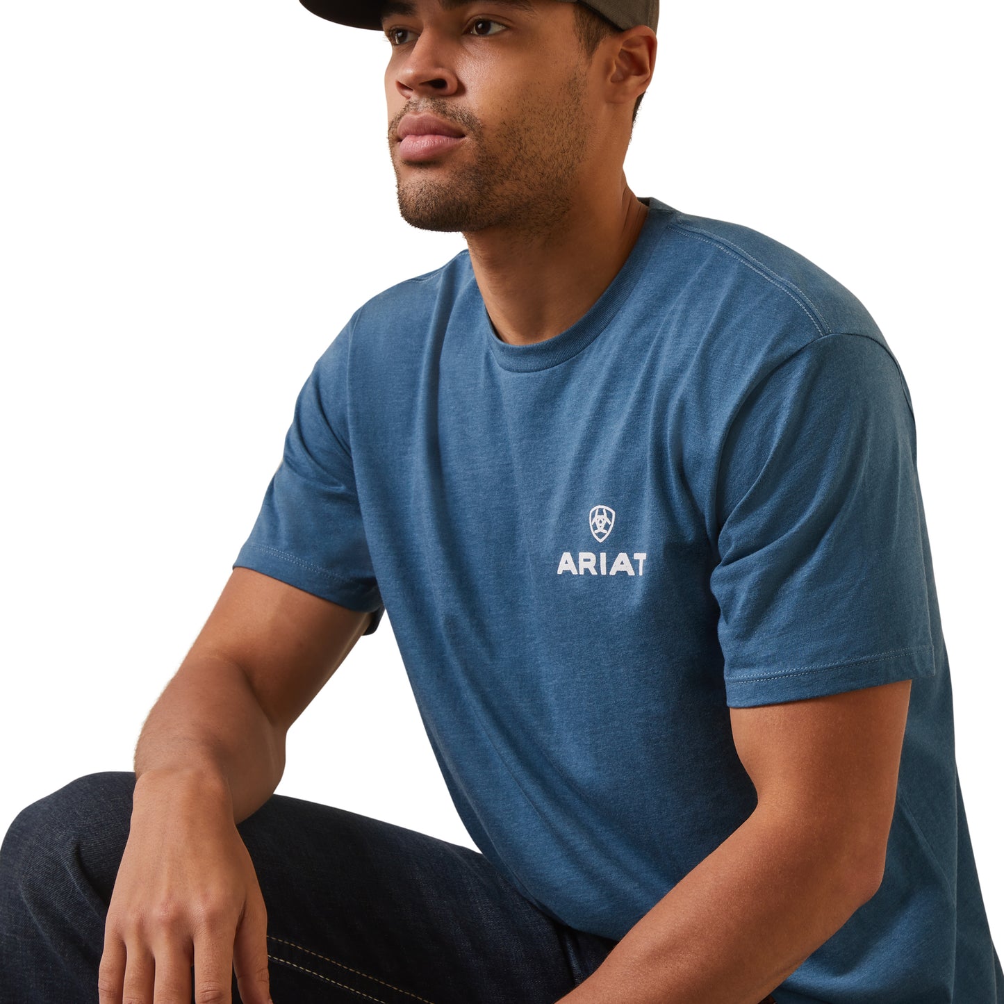 Ariat® Men's Land Of The Free Steel Blue Heather T-Shirt 10044765