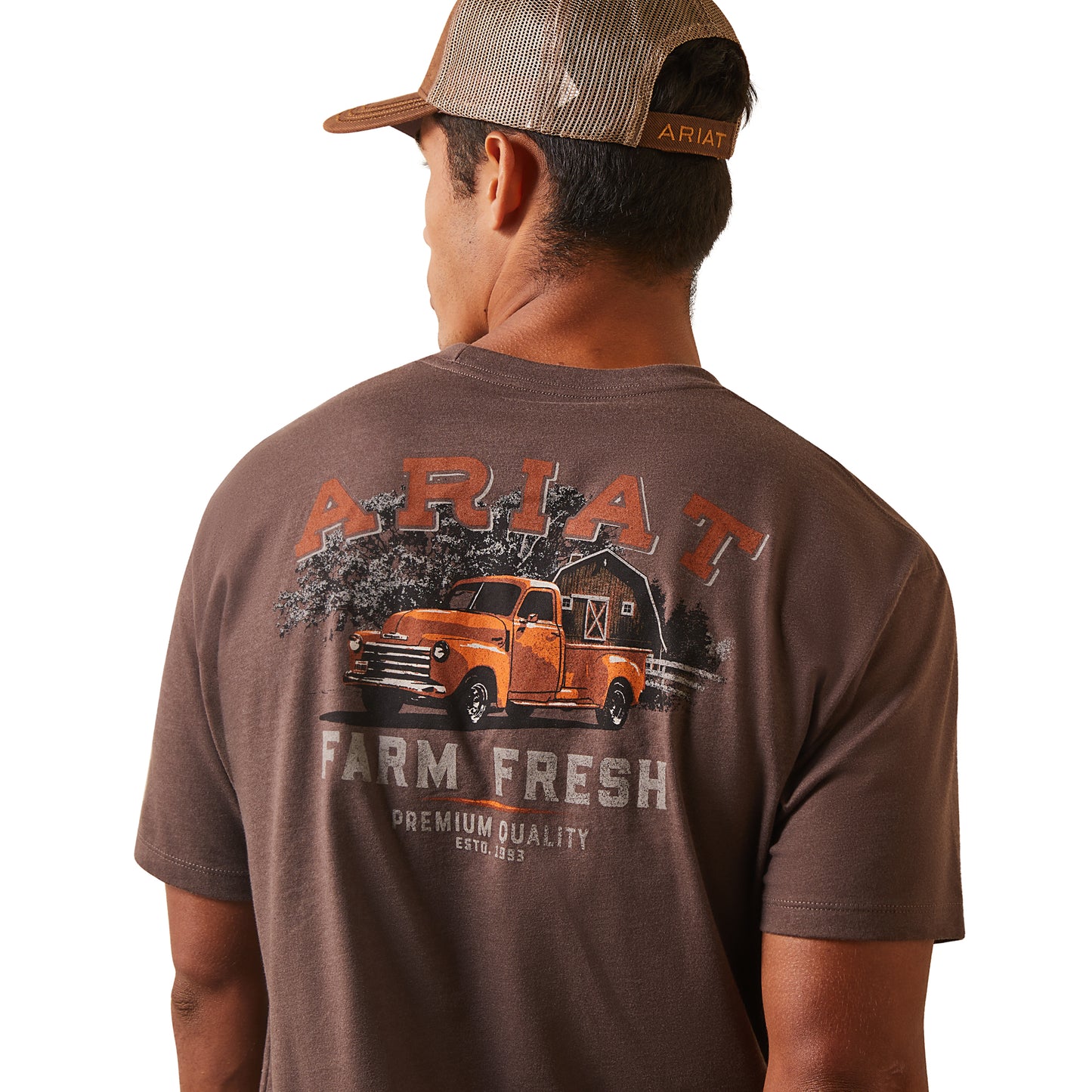 Ariat® Men's Farm Truck Brown Heather Graphic T-Shirt 10044768