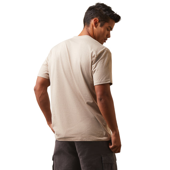 Ariat® Men's Geo Fill Oatmeal Beige Graphic T-Shirt 10044769