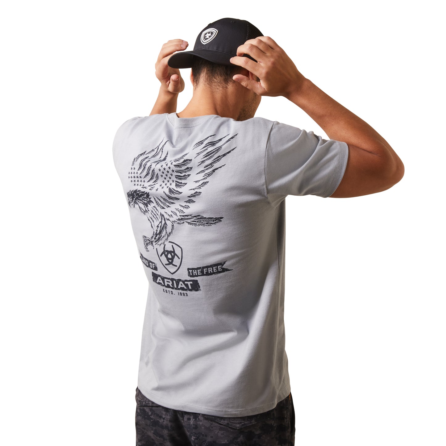 Ariat® Men's Fighting Eagle Stone Heather Graphic T-Shirt 10044773