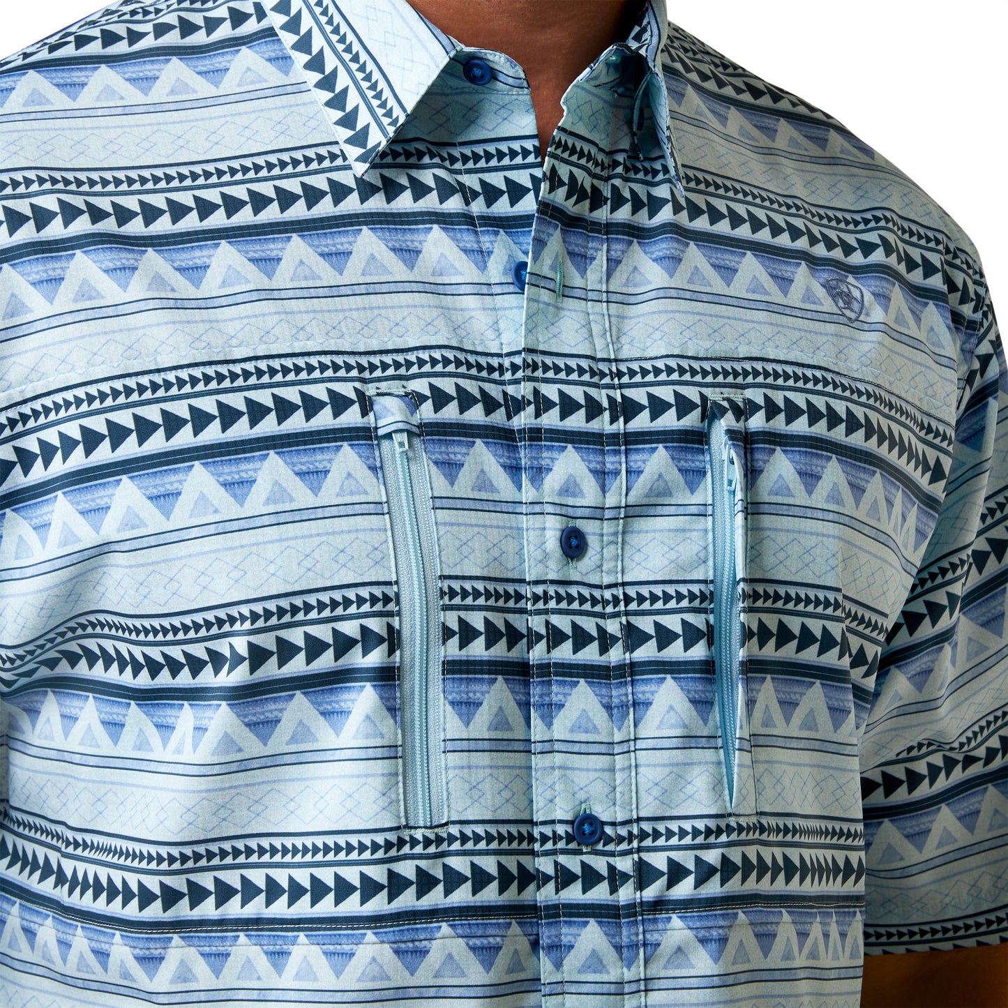 Ariat Men's VentTEK Classic Ashleigh Blue Button Down Shirt 10044934
