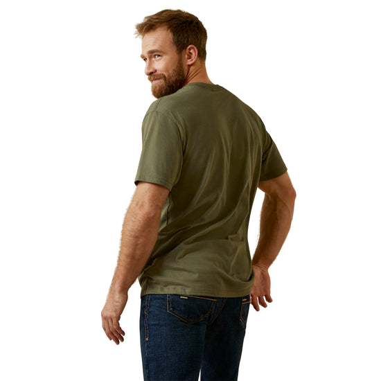 Ariat® Men's Combine Military Heather Green T-Shirt 10045277