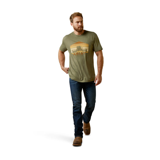 Ariat® Men's Combine Military Heather Green T-Shirt 10045277