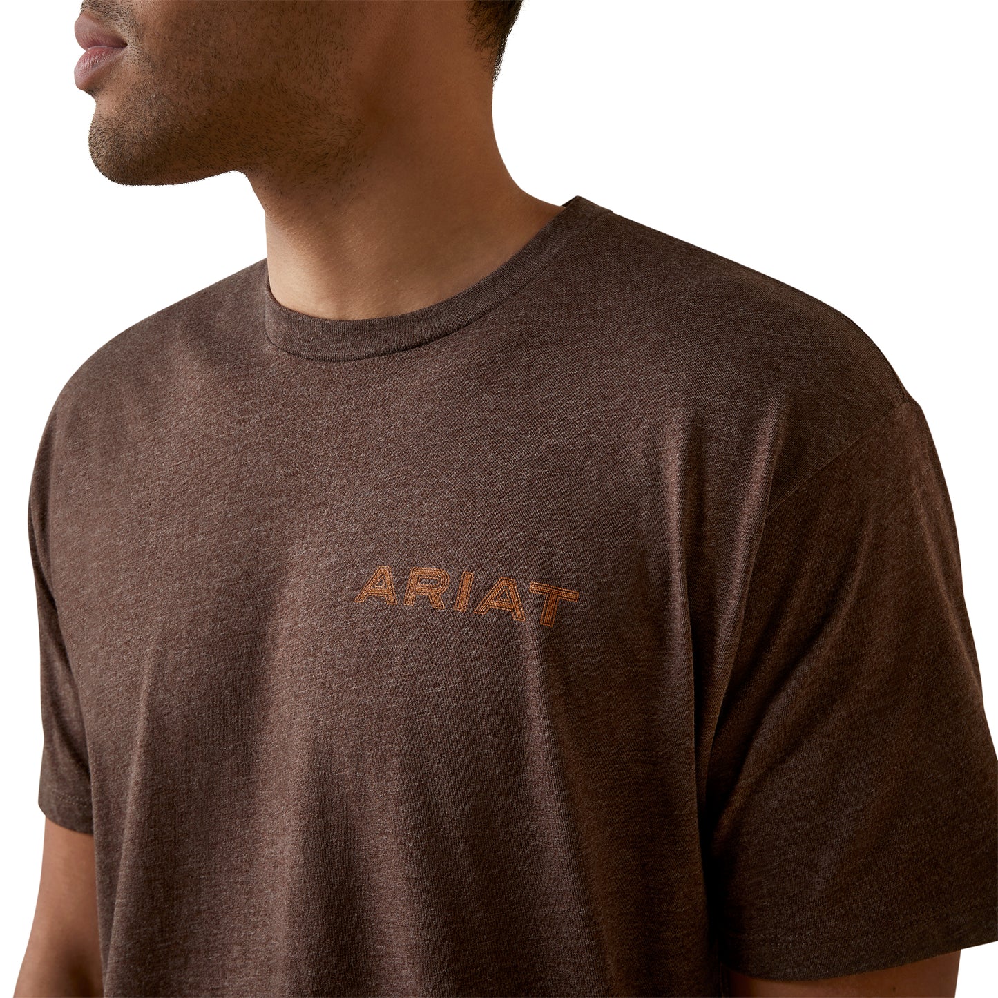 Ariat® Men's Shield Stitch Brown Heather T-Shirt 10045288