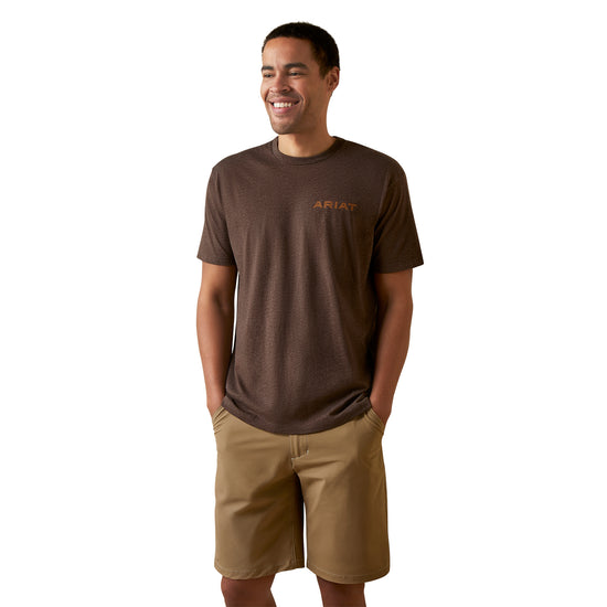 Ariat® Men's Shield Stitch Brown Heather T-Shirt 10045288